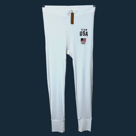 SKIMS Soft Lounge Rib Leggings Team USA White Large - Picture 2 of 11